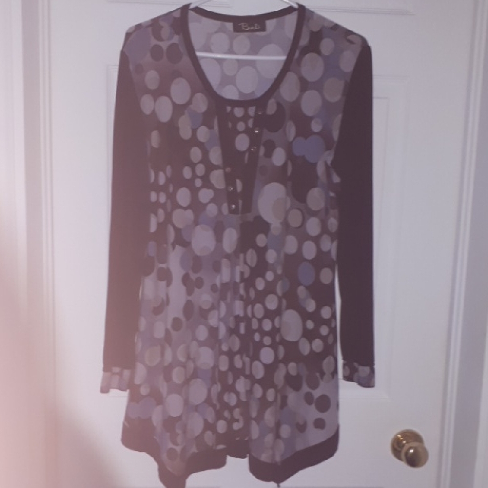 Bali Purple Asymmetrical Graphic Tunic
